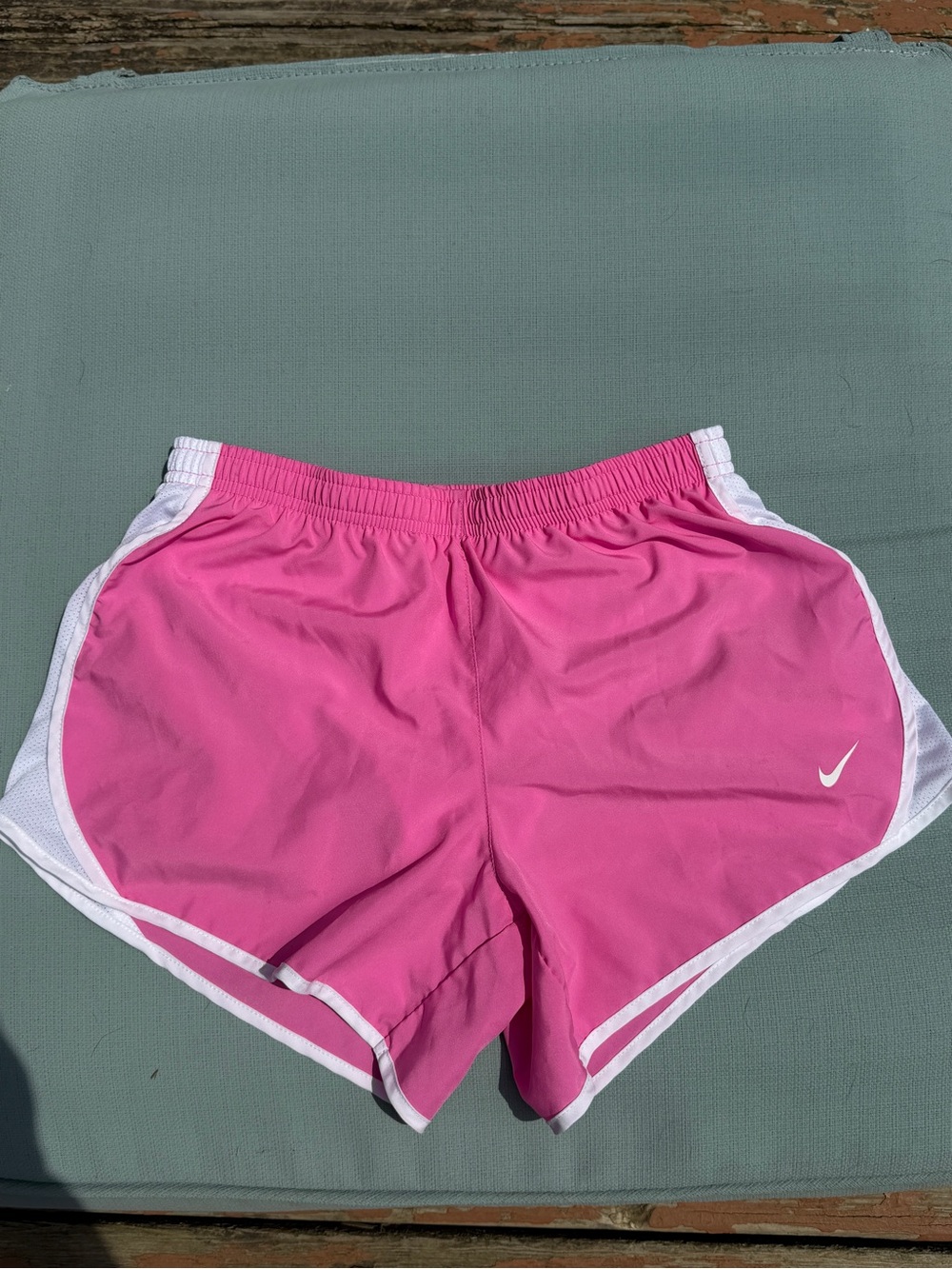 Nike Pink Athletic Shorts with White Trim